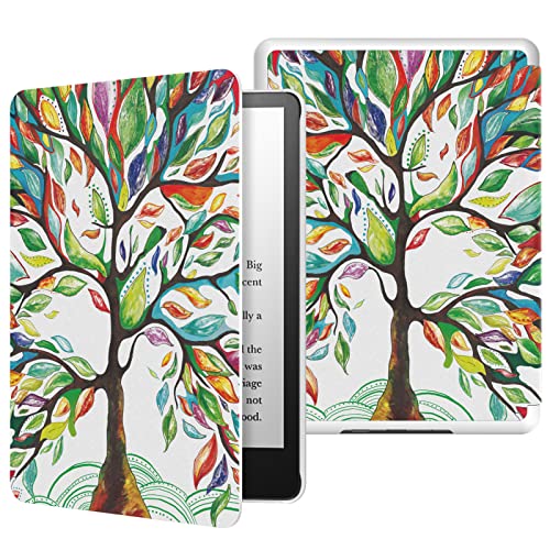 Custodia per Kindle Paperwhite 11 ª generazione modello 2021 ï¼ÅSchermo da 6.8 Protettiva in Policarbonato di Stile Semplice e Elegante Fortunato Albero