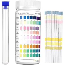 Pack of 200 9-in-1 Aquarium Water Test Strips for PH Nitrite Nitrate Chlorine Total Hardness Iron Copper Quick Test for Drinking Water Test Pool Test Aquarium Fountain & Tap Water