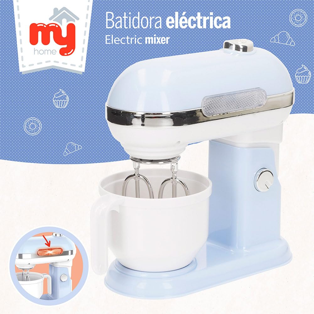 COLORBABY Mixeur Jouet Électrique My Home – Bleu Pastel Avec Sons & Lumières – Jouet Cuisine Enfant Dès 3 Ans