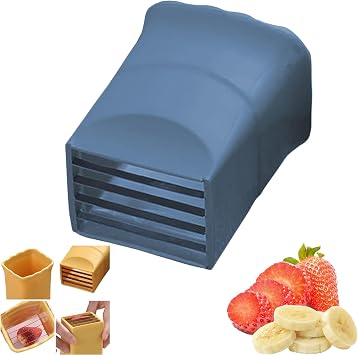 Cup Slicer, Strawberry Slicer, Stainless Steel Banana Strawberry Cutter, Egg Slicer, Quickly Making Soft Fruits, Vegetables Cutting Kitchen Gadget Blue*1Pcs