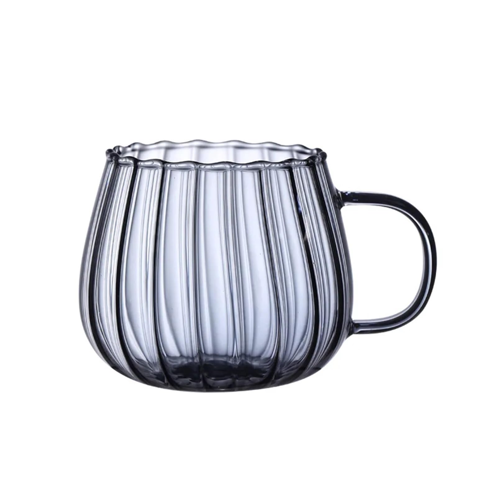 400ml Pumpkin Shaped Glass Cups High Borosilicate Glass Coffee Tea Drinks Dessert Breakfast Glasses for Juice Milk Tea Drinkware(Grå)