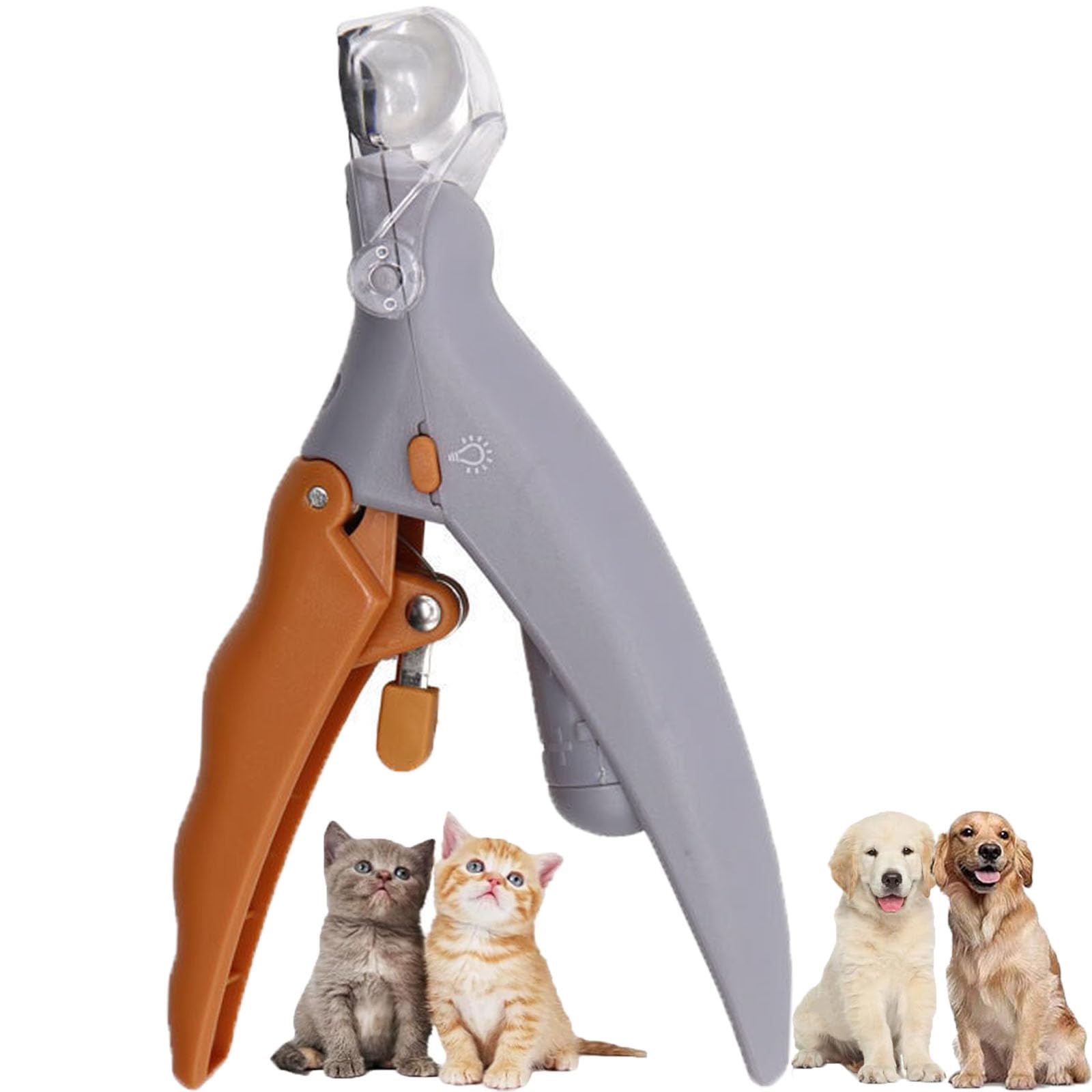 Preciseclip LED + Magnifying Glass Pet Nail Trimmer, PawThentic Professional Pet Nail Clipper Scissors, Nails Trapper, Quick-Clip, Grooming Nails Care Tool Great for Dogs Cats (1Pcs)