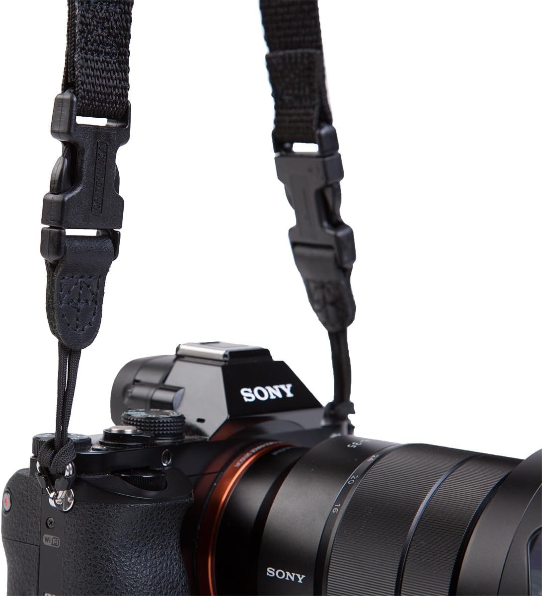 OP/TECH USA Super Classic Camera Strap – Padded Neoprene Neck Strap with Comfort-Stretch & Quick Disconnects | DSLR/SLR/Mirrorless Compatible – Black
