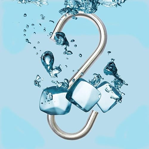 Miniatura 7 de Ganchos en S resistentes para colgar, gancho de metal grande 304 de acero inoxidable de 516 pulgadas de diámetro, a prueba de óxido, para hamaca de