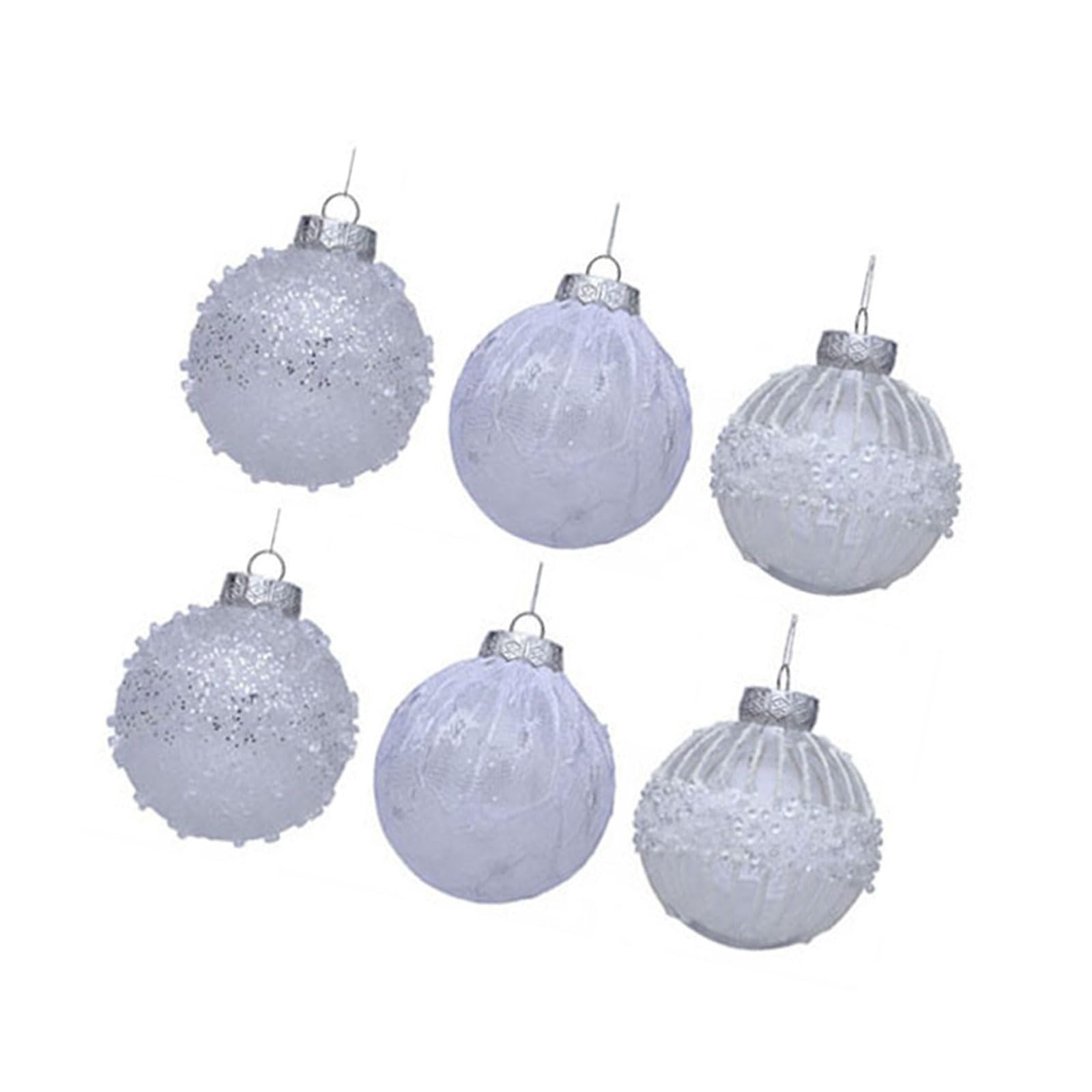 our fave 6Pcs Sparkling Christmas Ball Decorations Shatterproof Decorative Baubles Ornament for Christmas Tree Mantels Scintillate Ornamentation