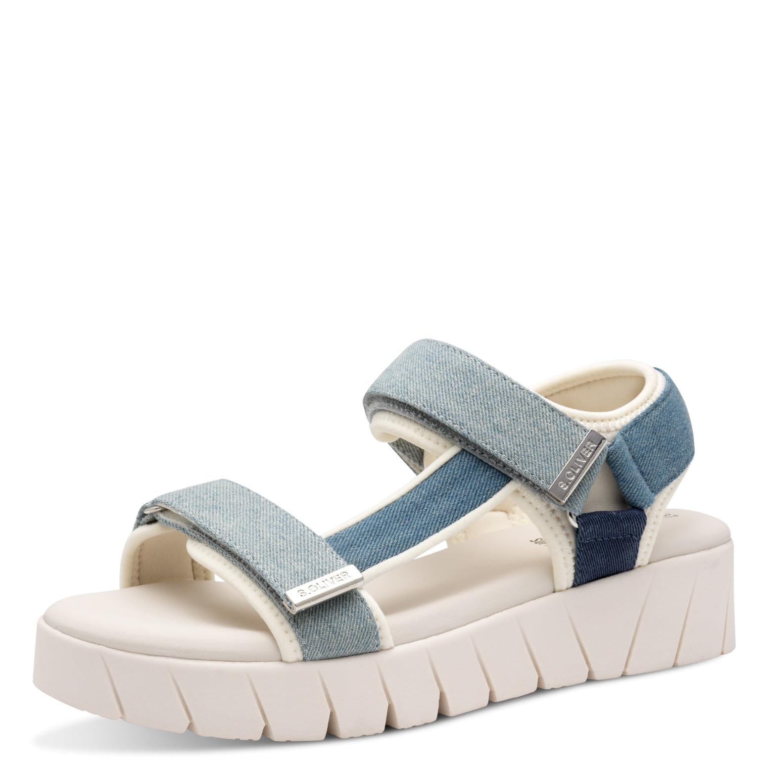 s.Oliver Women 5-28706-44 Sandals, Denim Comb, 42 EU