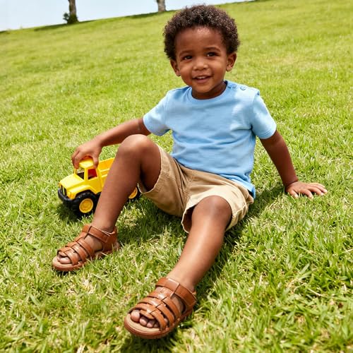 Image of QIY Toddler Girl Sandals Little Kids Summer Dress Shoes Open Toe Flats Princess Sandals for School Beach Party