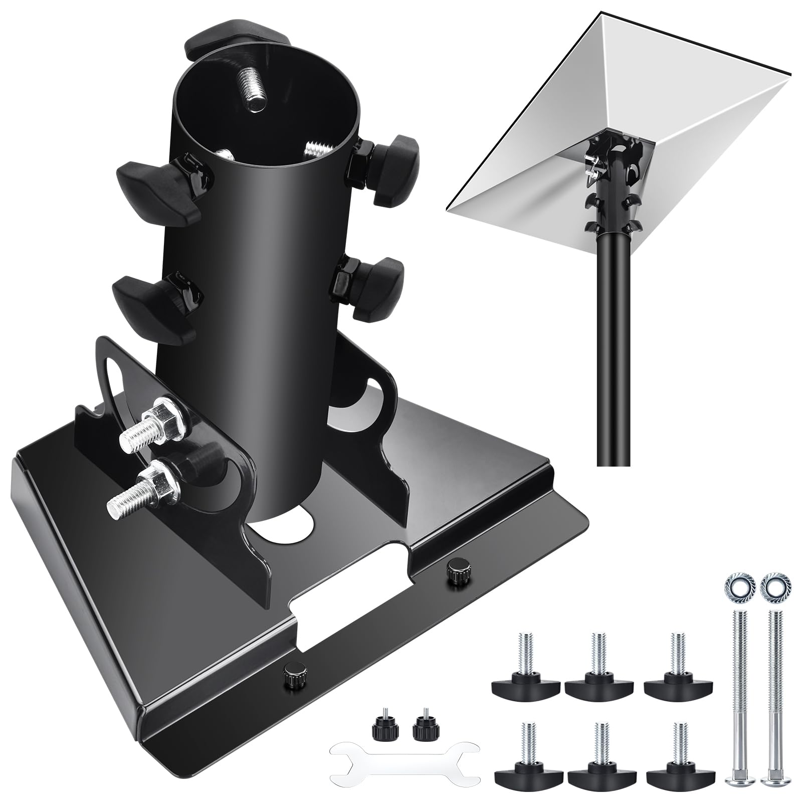 Adaptateur tubulaire Starlink Gen 3, convient pour poteau tubulaire Starlink V3 de 28 à 54 mm, structure métallique réglable à 180° et rotatif, convient pour antenne satellite Starlink troisième