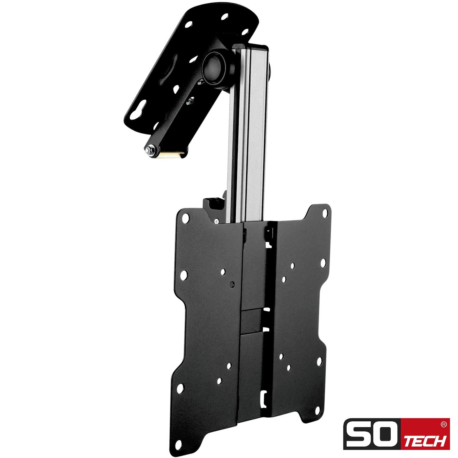 SOTECH soffitto per TV DH-01-37 | Supporto pieghevole, ruotabile | regolabile in altezza e inclinabile per schermi diagonale da 17-37 pollici | Carico 20 kg | compatibile VESA