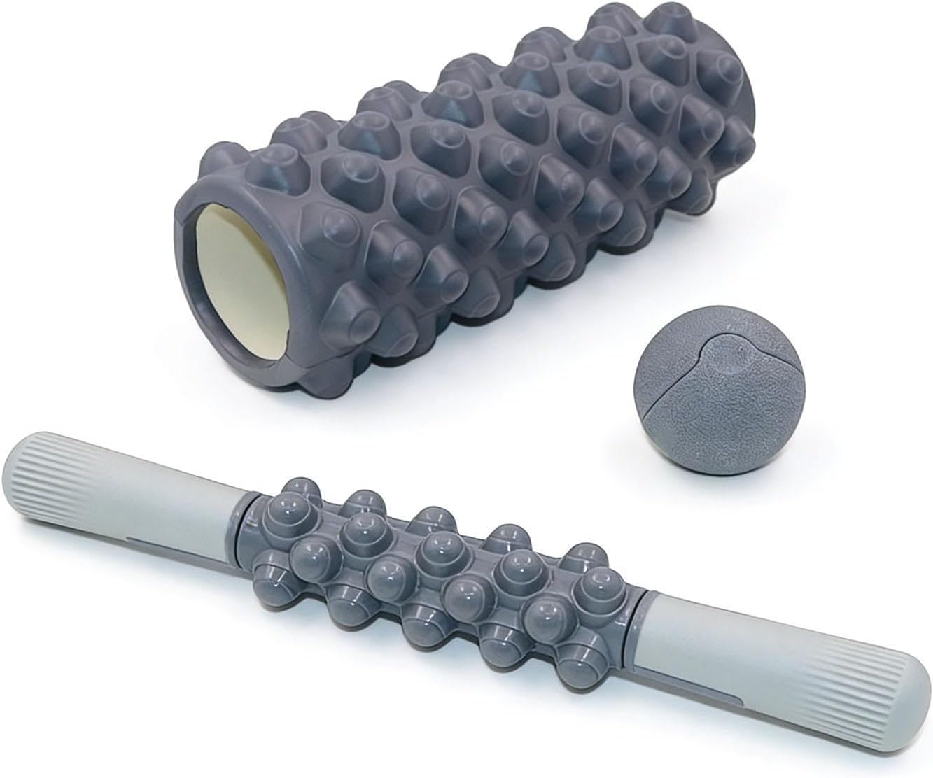 Foam Roller Tool, Muscle Massage Roller, Post Workout Recovery, Textured Grip Design Deep Tissue, for Stick Ball Pilates Strength Training Home Gym Travel Dorm Apartment Improve Flexibility