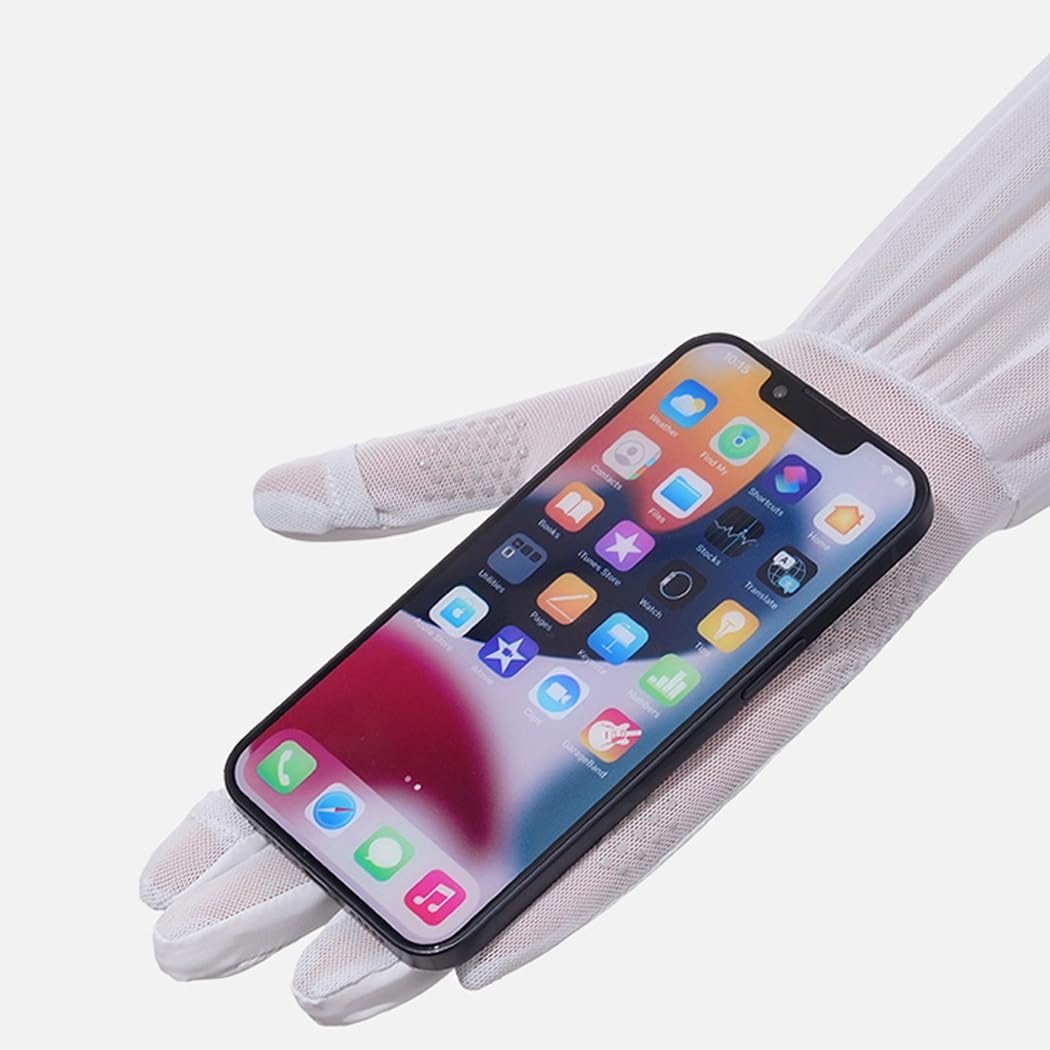UV-Schutz, kühlende Armwärmer mit Vollfinger-Handschuhen, UPF50+ Sonnenschutz-Arm-Ärmel-Handschuhe, Flip-Tip-Finger, Touchscreen-Design, rutschfeste Handfläche