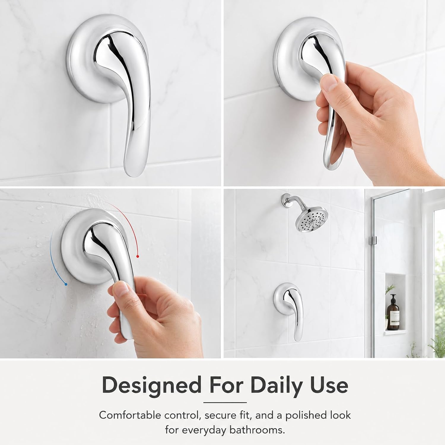RP48717 Shower Handle Replacement, Single Metal Lever Handle Kit for Delta 13/14 Series Tub Faucet/Delta Shower Handle Monitor Faucet,Shower Valve Handle Replacement, Easy Install