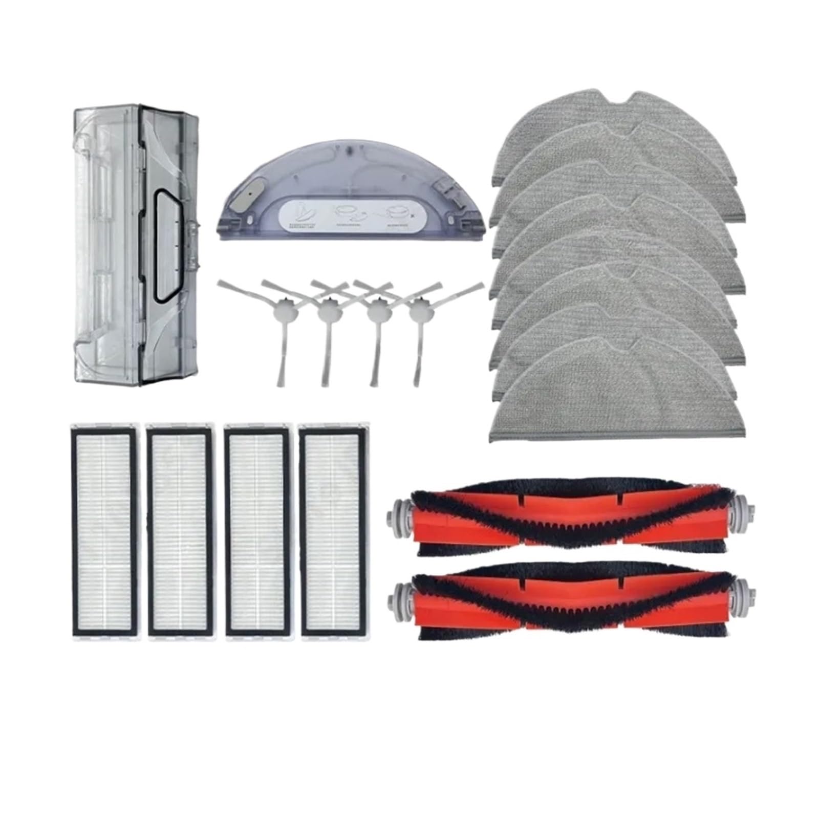 LTDXLNBWQ Compatible With Mijia 1C 2C 1T STYTJ01ZHM，Compatible With Dreame F9 Robot Vacuum Cleaner Mops Filter Main Side Brush Dust Box Kit Accessories(Set 3)