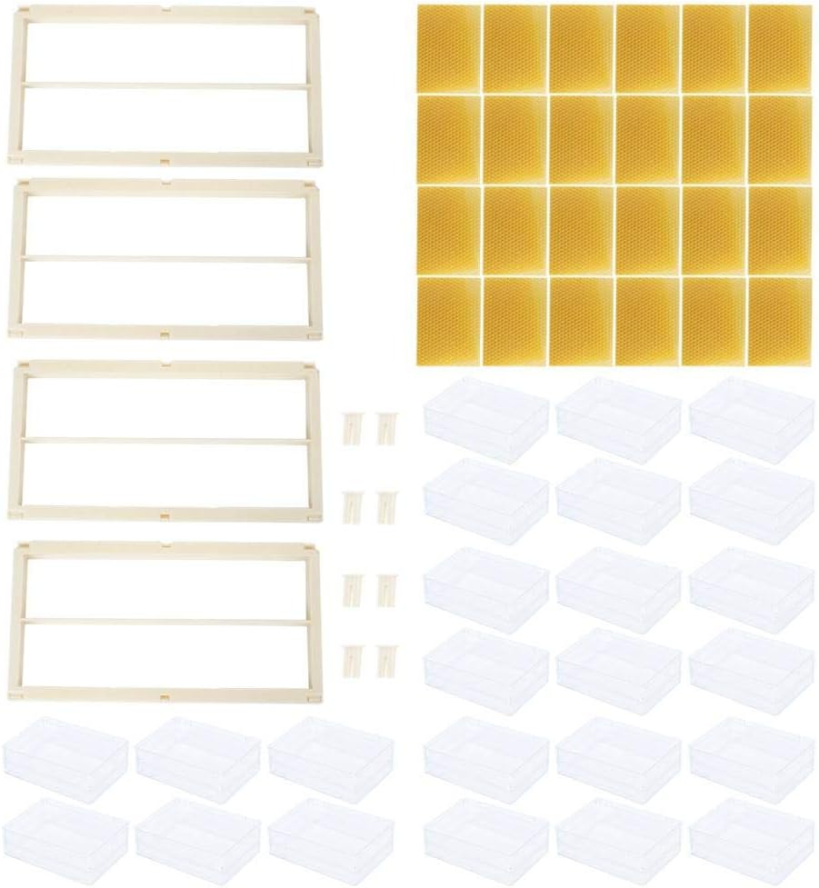 TOPINCN Plastic Beekeeping Comb Beehive Box Frame Bee Comb Honey Frame Set Kit Beekeeping Frames Beekeeper Equipment
