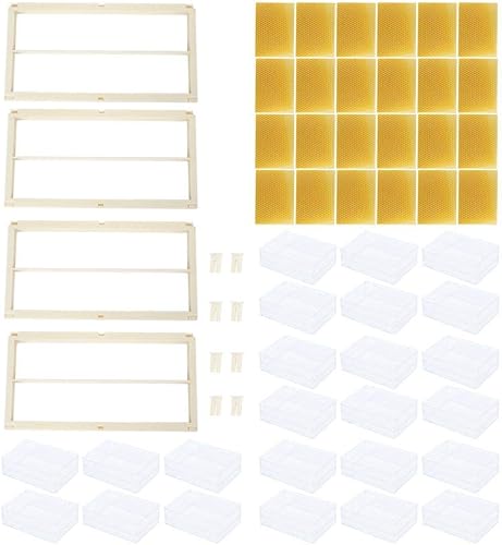 Miniatura 2 de Materiales Uniforme Peine Tamaño Herramientas de Apicultura de Plástico, Caja de Colmena Caja de Colmena Kit de Marco de Colmena Marco de la Colmena