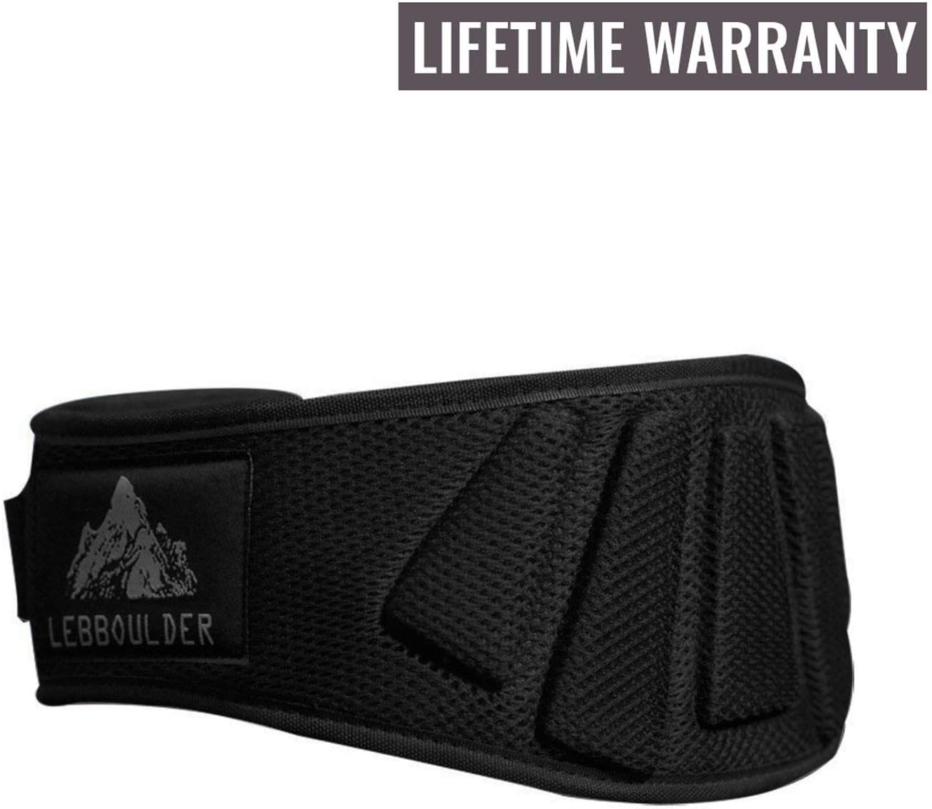 LEBBOULDER Weightlifting Belt for Olympic Lifting, with Contoured Back Support, 6 Inches Wide, Black, Men and Women