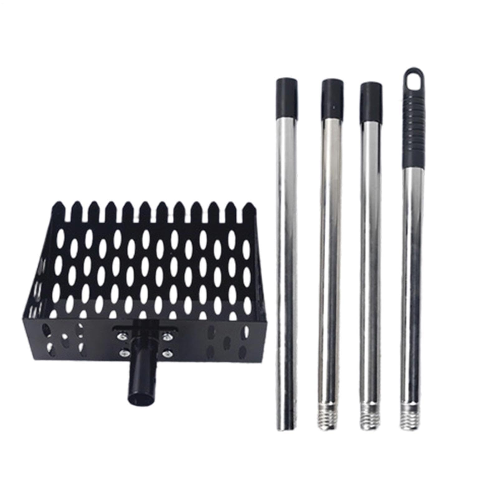 Hühnerkotschaufel Verstellbares Langstiel-Mistsieb 2-In-1 | Hühnerstall-Rechen und Schaufel Für Garten, Sand, Ziegen, , Geflügel, Haustiere, Kaninchen, Katzenstreu, Tiere Und