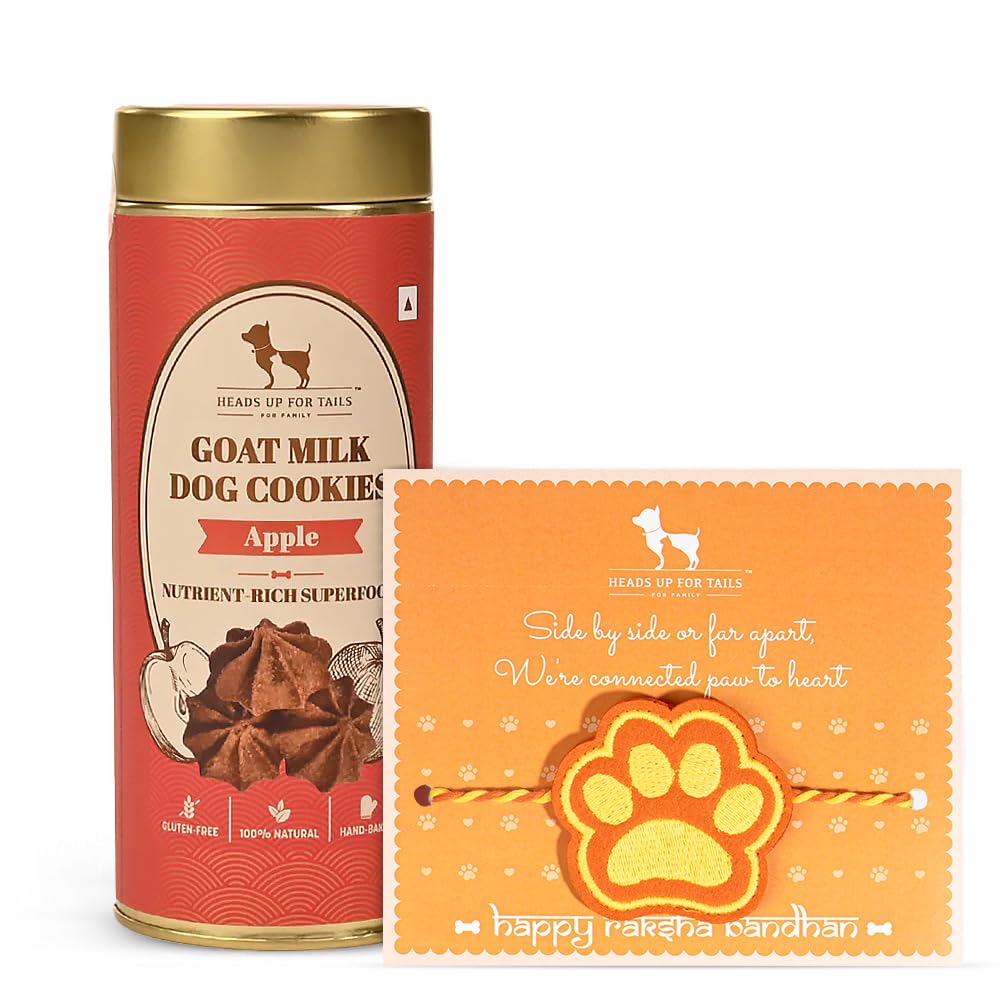 HUFT Paws of Love Rakhi for Pets - Orange | HUFT Goat Milk Dog Cookies - Apple - 200 gm | Combo (B0DCJYDD8Q) Amazon Price History, Amazon Price Tracker