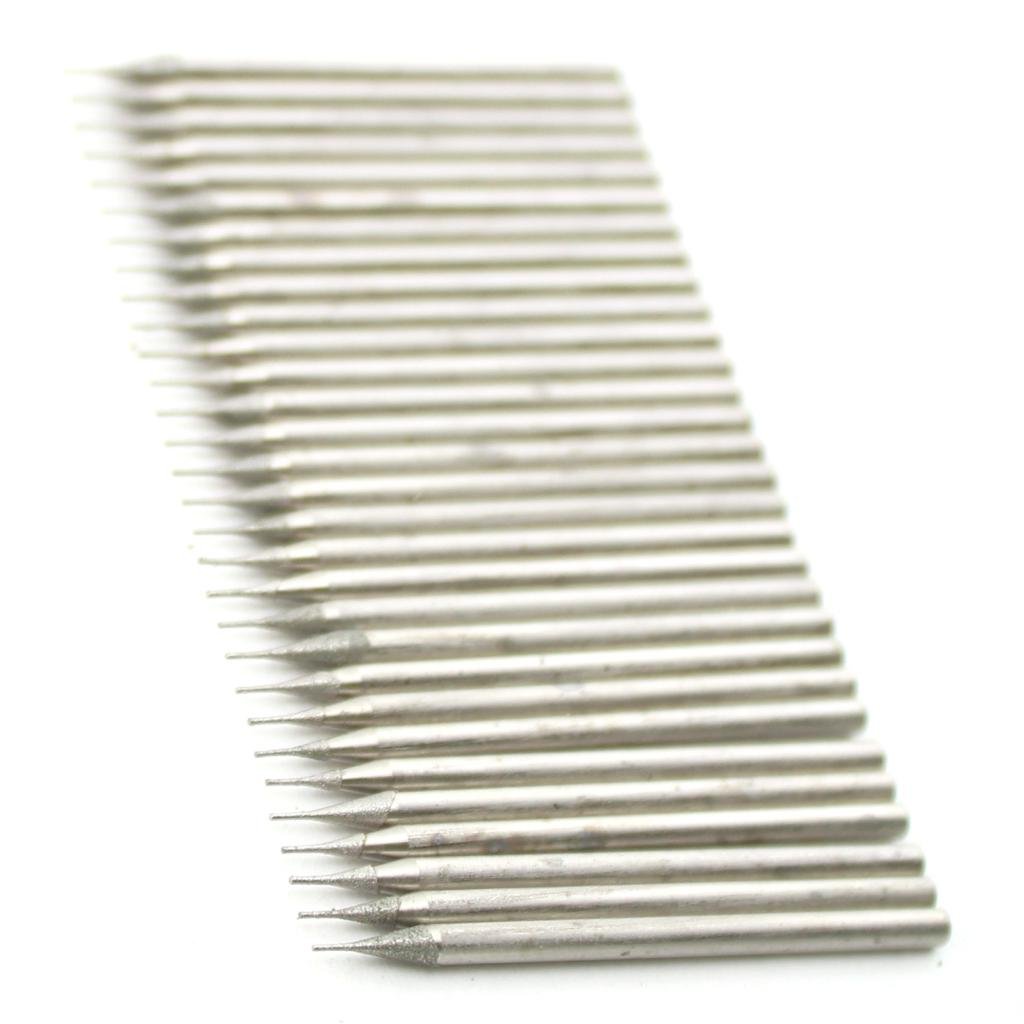 JINGLING Diamond Hole Saws 0.5mm Cylindrical Grinding Bits Jewelry Tools for Stone Pack of 30Pcs