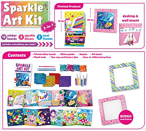 Sparkle Art Set 3 en 1 My Magic World con 12 proyectos creativos de manualidades para niños 2