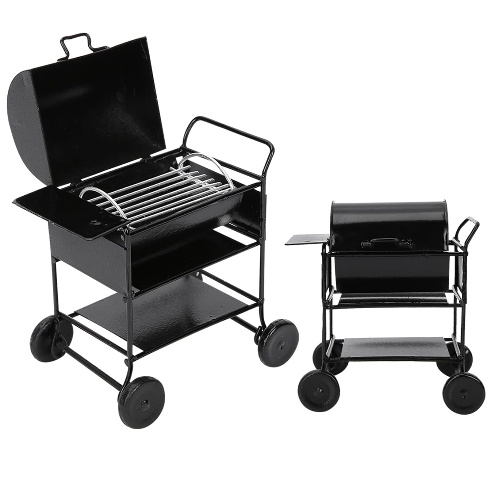 RIZGHWOY 1:12 Skala Mini BBQ Rack Puppenhaus Miniaturowe Ozdoby Rozwój Zabawek