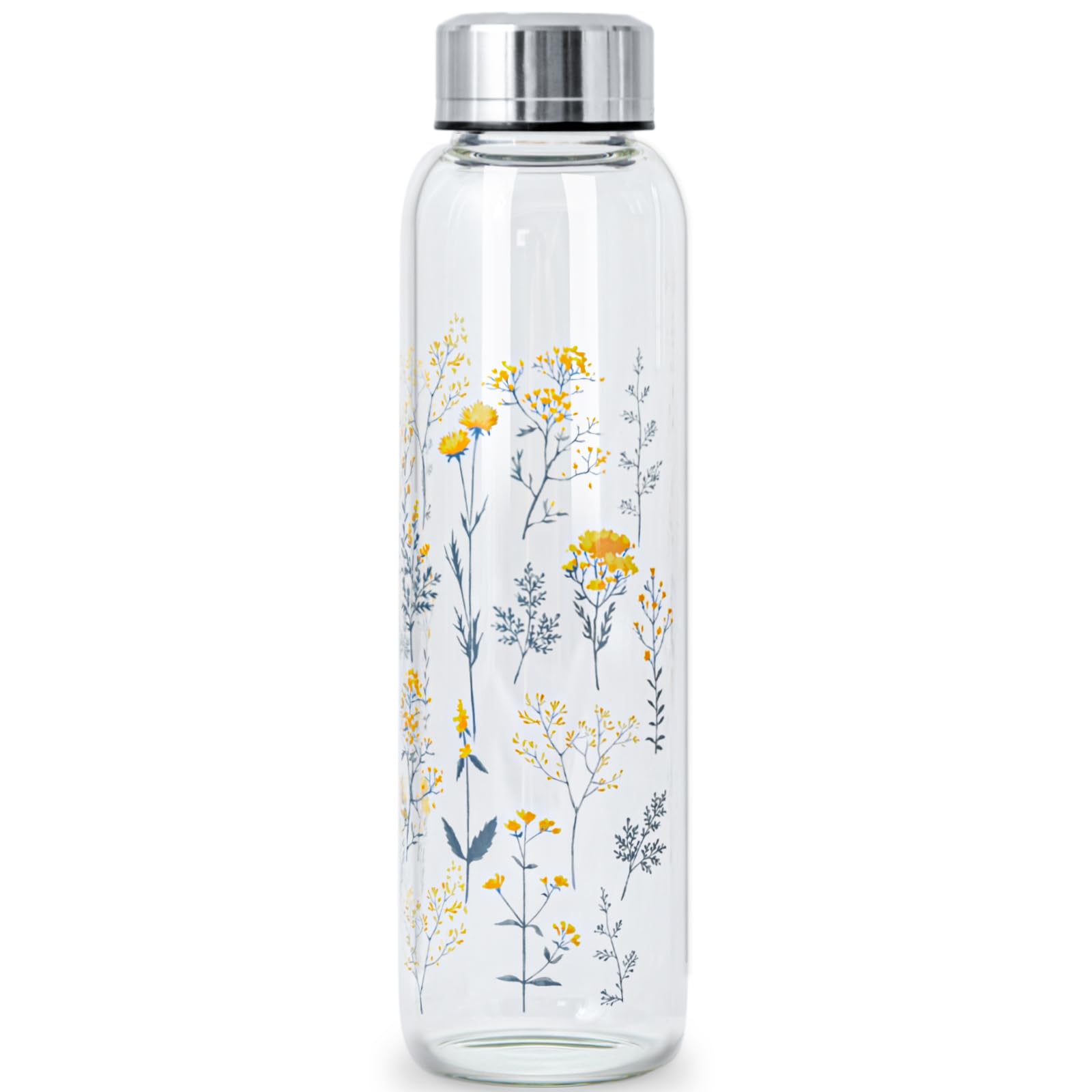 WENLIM 500ml Trinkflasche Glas Wasserflasche 0.5l Glasflasche klein Flasche