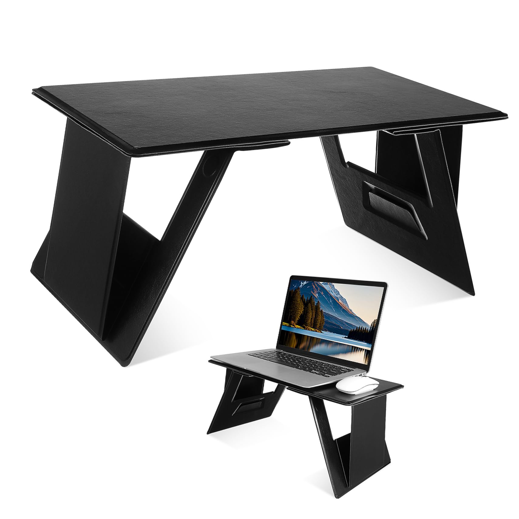 PRETYZOOM Space-Saving Laptop Bed Desk Collapsible Laptop Holder for Small Spaces Travel or Bed Use