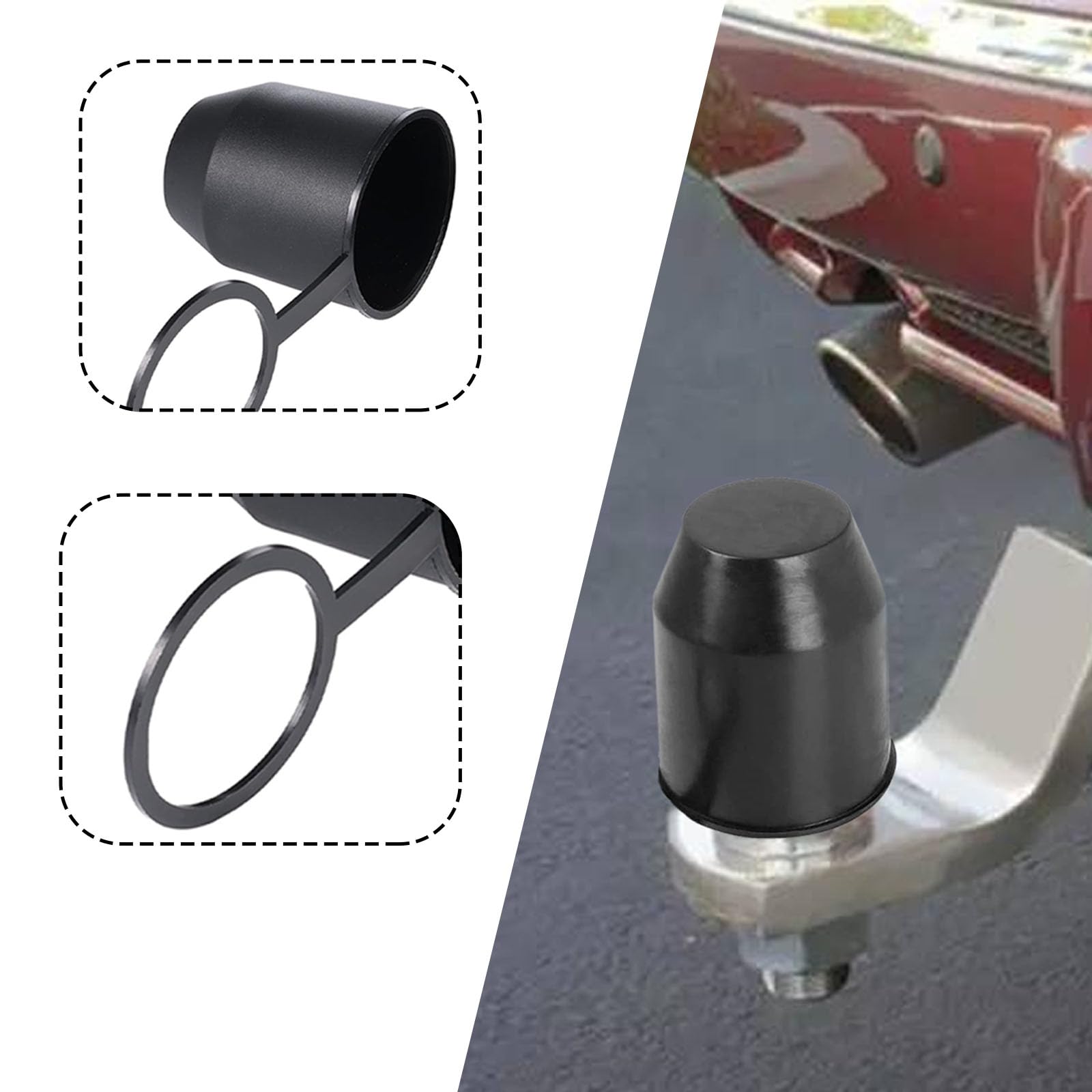 Boule Attelage Remorque Protection Pour Boule D'attelage - Lot De