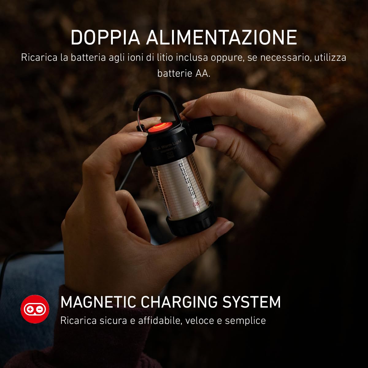 Ledlenser ML4 LED Warm Light Lanterna, Batteria Ricaricabile 14500, 300 Lumen, anabbagliate (Brevettato), Fino a 40 Ore di autonomia, Luce Rossa, Possibile Uso con 1 Batteria AA,moschettone, Outdoor