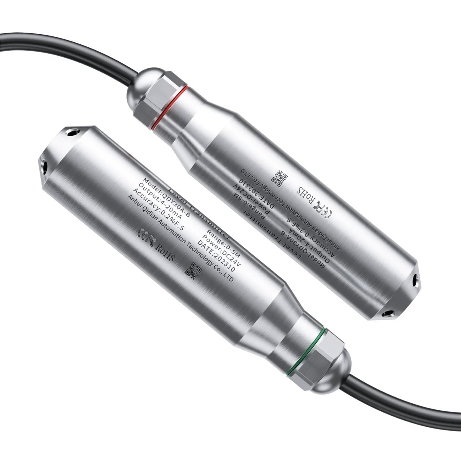 Sonda de sensor nivel líquido agua hidrostática 0-10 m Salida V 1-5 Transductor Transmisor sumergible 1 pieza(Output 1-5V,2M Rnage 4M Cable)