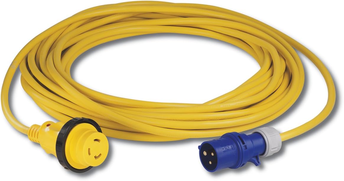 Marinco 15MSPPXP Cordset, 16A 230V, 15M, with European Plug, Yellow