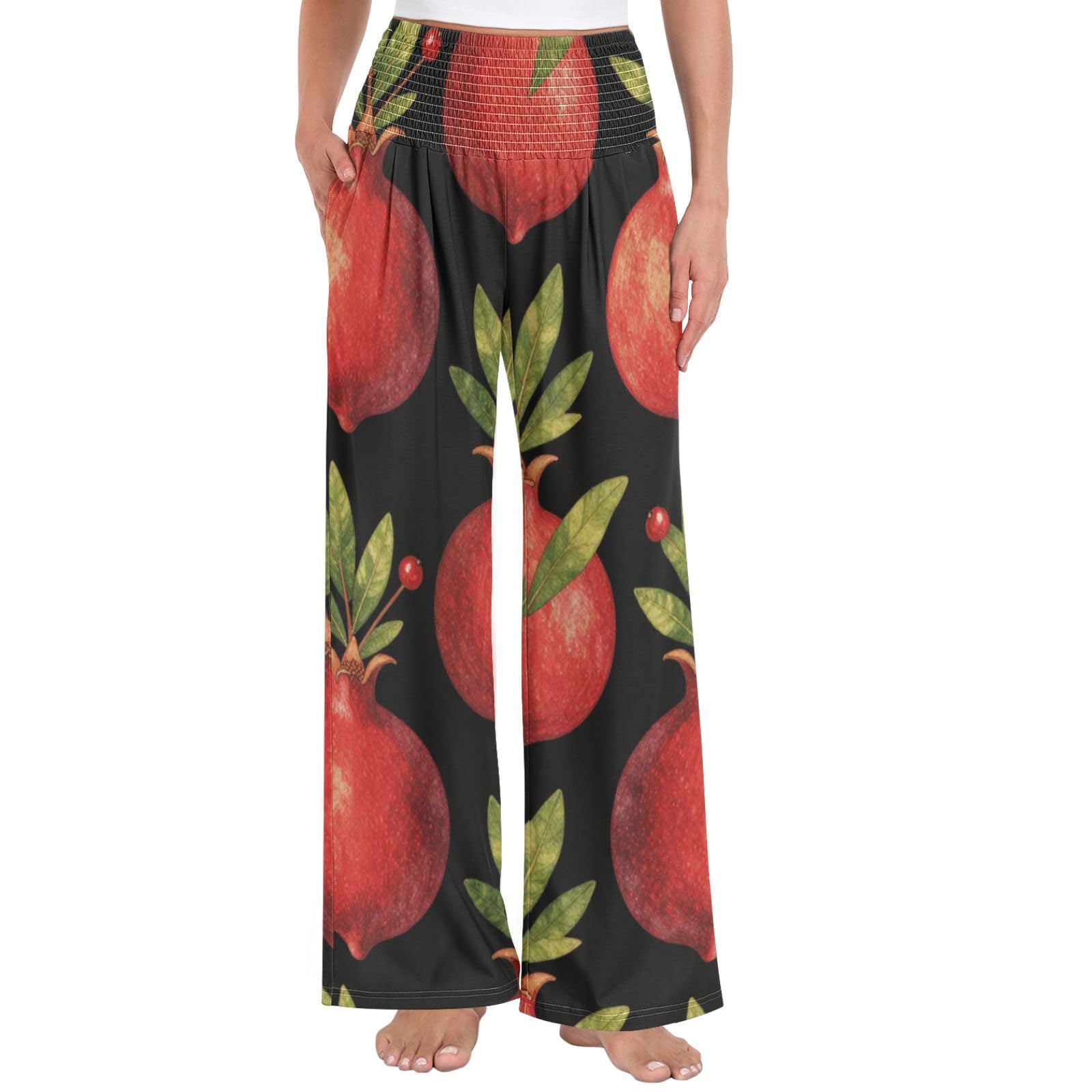 Crimson Poms - Pantalones de descanso para mujer, ligeros, con tacto modal