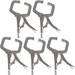 mitoharet 5 PCS 6in Lock Pliers C Clamp with Entrained Rotary Gasket Locking Plier Table and Tool Vise Grip
