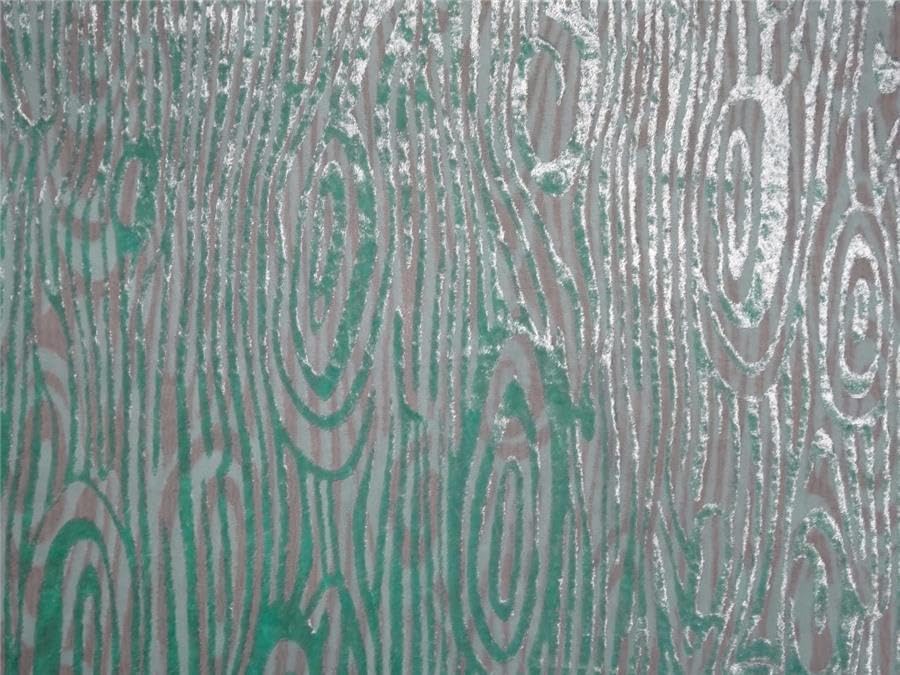 Tissu velours Devorė viscose polyester vert menthe 111,8 cm coupon