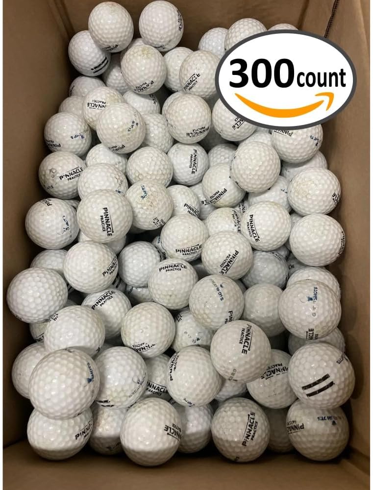 Afford-A-Ball Golf - Hit Away Used and Recycled Shag Golf Balls (50, 100, 300 Count) - Miscellaneous (2A) Golf Supplies for Men & Women - Backyard Practice
