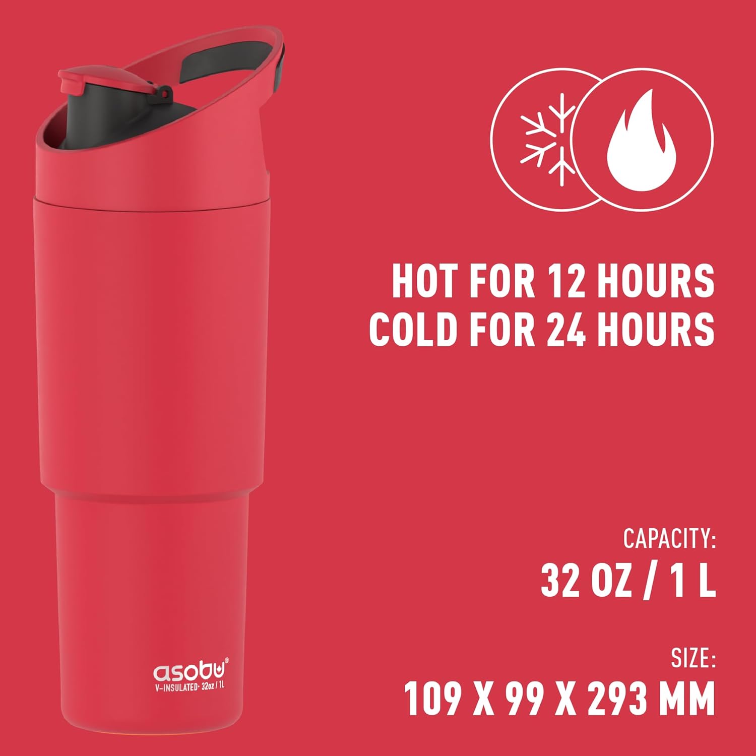 asobu Cosmic Water Bottle - 32oz/1 LTR Stainless Steel - Image 2