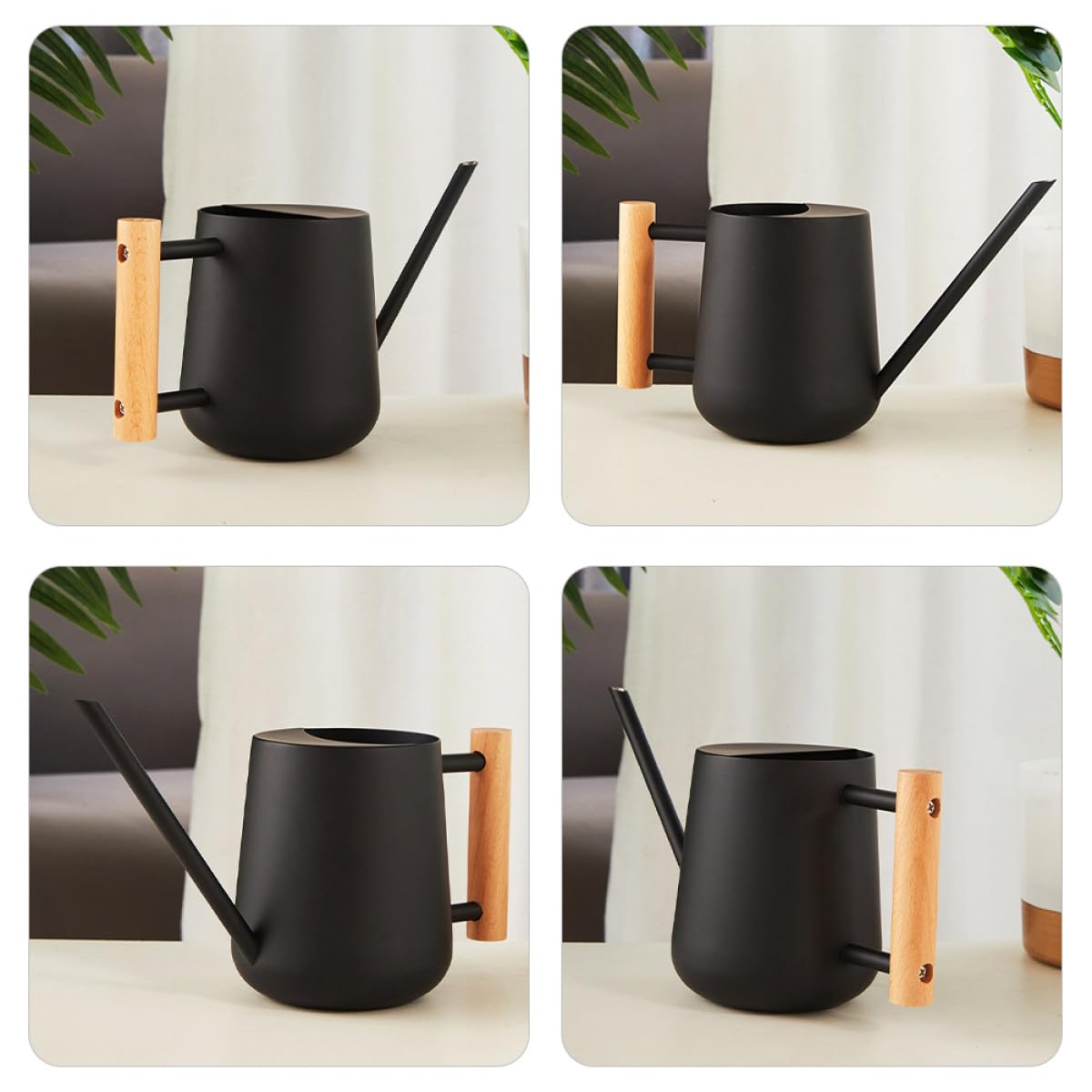 Gadpiparty Annaffiatoio per Piante da Interno in Acciaio Inox 900Ml Beccuccio lungo Ergonomico Annaffiatoio Piccolo per Fiori e Piante Succulente Adatto per Casa Ufficio e Giardino