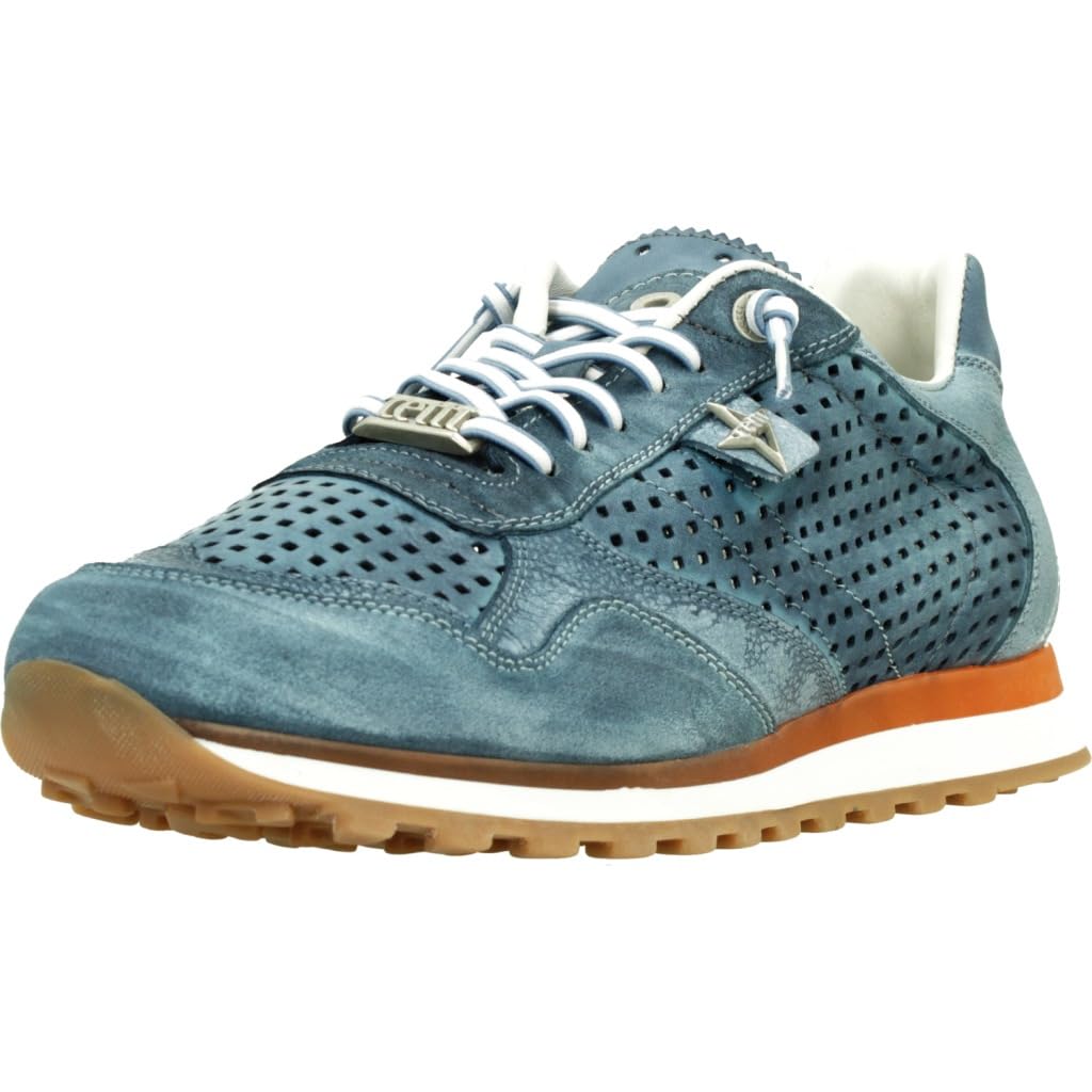 Cetti Confortable Y Elegante Baskets Homme 848 Cuir PERFORADA Indigo