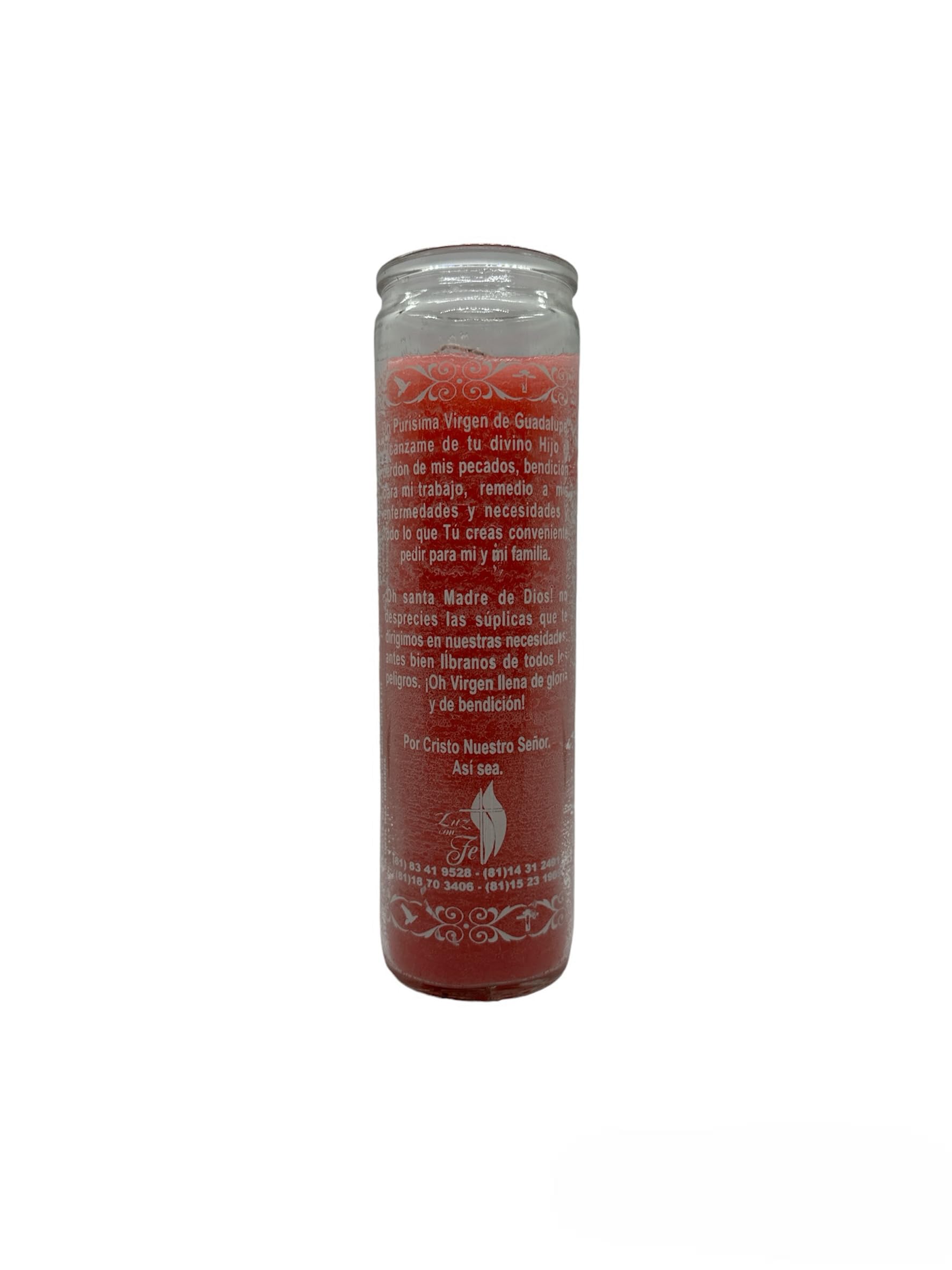 Generic Virgen de Guadalupe Candle, Pink, 7502269533846