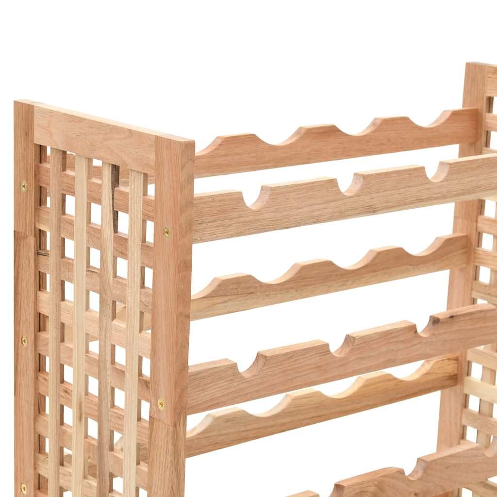 Générique 5-poziomowy stojak na wino z litego orzecha włoskiego, przechowywanie 25 butelek, uchwyt na butelki 63 x 25 x 73 cm z wentylowanymi półkami, elegancki i kompaktowy design dla Twojego