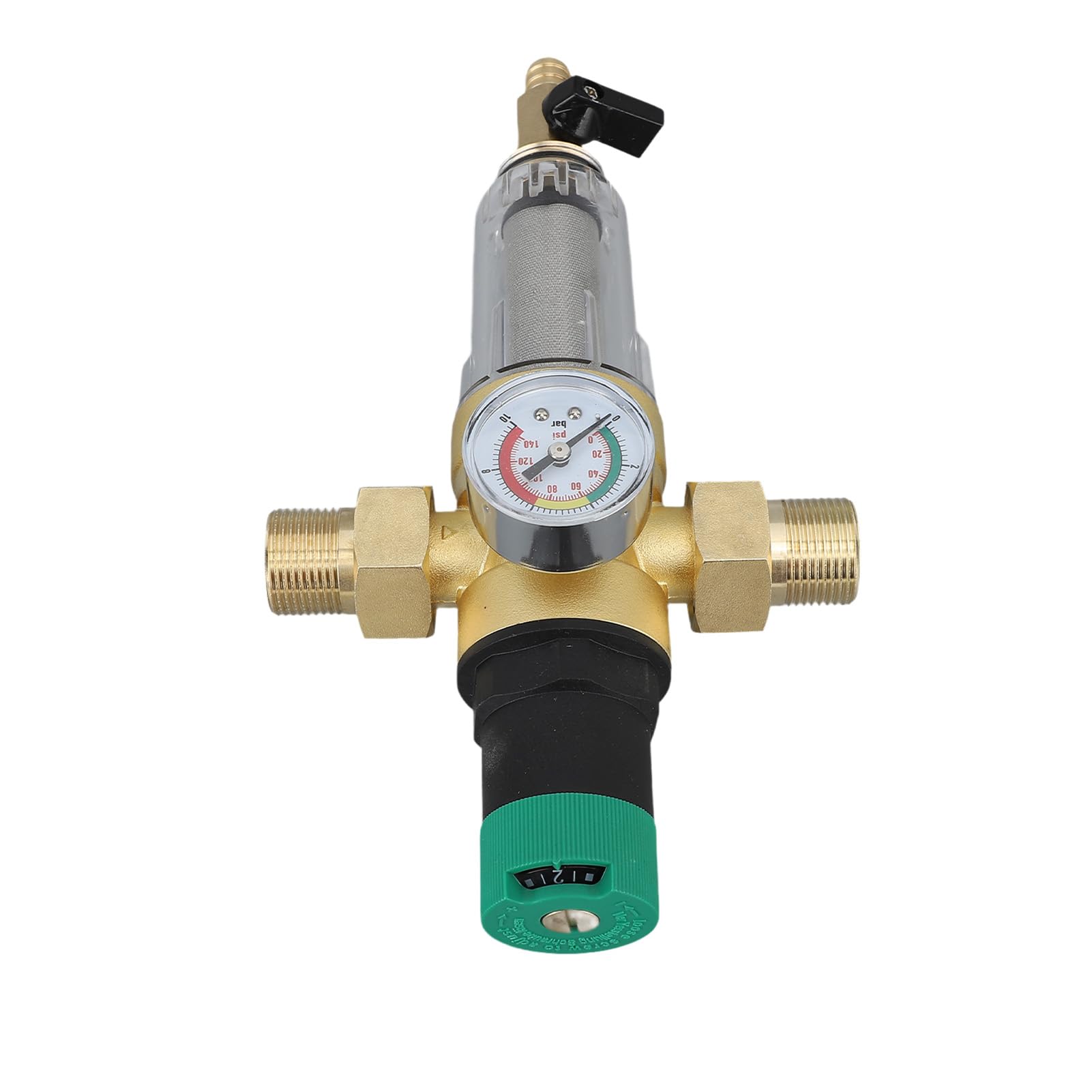 Valvola Limitatrice della Pressione 'acqua, Filtro in Acciaio Inossidabile 304 Filtrazione Efficace Regolatore della Pressione 'acqua in Ottone per