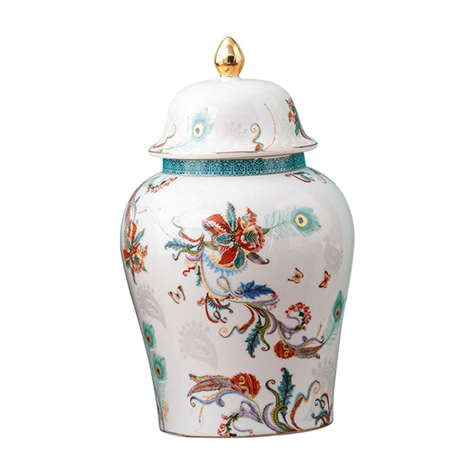 QIXCXAZ Kitchen Storage Caddies Decorative Ginger Jars Tea Canister Smooth Bottle Mouth Aesthetic Storage Jar Highlights Home Decor Container Exquisite