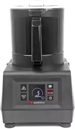 Sammic KE-4V Food Processor and Emulsifier, 4.65 Qt Stainless Steel Bowl, Benchtop Unit with Variable Speeds, Force Control System, Pulse Function, Commercial Food Prep, 120V