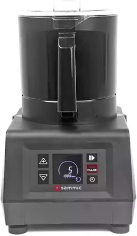 Sammic KE-4V Food Processor and Emulsifier, 4.65 Qt Bowl, Benchtop Unit with Variable Speeds, Force Control System, Pulse Function, Commercial Food Prep, 120V