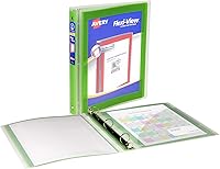 Vista 2 de Avery Flexi-View 3 Ring Binder, 1 Inch Round Rings, 1 Chartreuse Green Binder (17608)