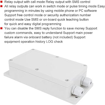 Sonew 7 Channel GSM Remote Switch Controller 4G SMS Relay Switch for Power Failure Alarm, SMS/Phone Command(US)
