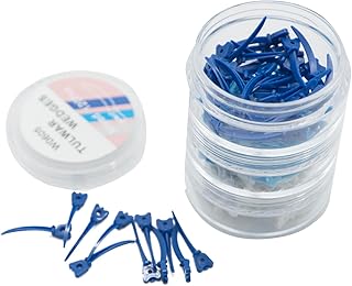 Tulwar Cuñas dentales, 120 piezas, colores mixtos, cuñas de matriz de plástico desechables con agujero