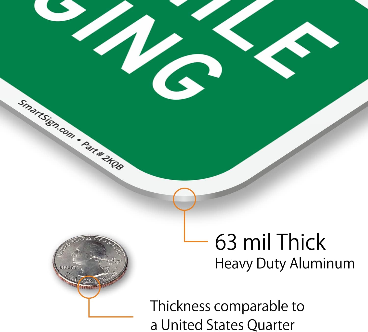 SmartSign 18 x 12 inch “Electric Vehicle Parking - Only While Charging” Metal Sign, 63 mil Aluminum, 3M Laminated Engineer Grade Reflective Material, Green and White