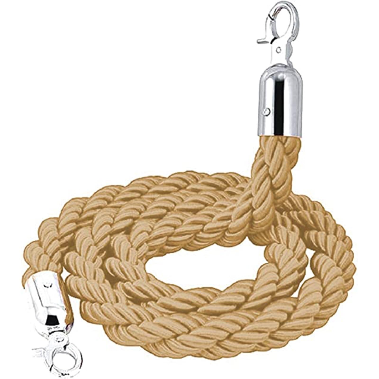 Awudaeemz Gold Braided Stanchion Rope, 3/4/5/8/12Ft,Braided Hemp Rope Barrier(,2.8M/9Ft)