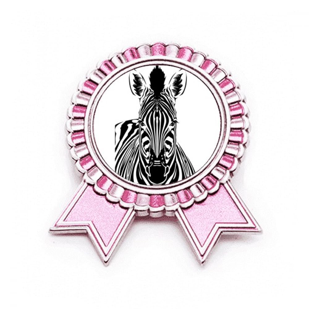 Broche simple en forme d'animal rose en métal de taille M - 4